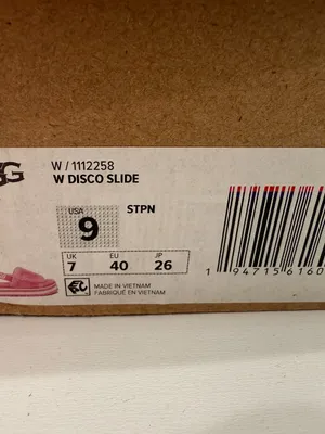 UGG Pink/White Disco Slide Size 9 Women's with Box thumbnail 2