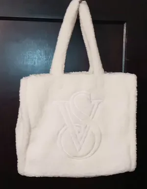 Victoria's Secret White Sherpa Tote Bag thumbnail 1