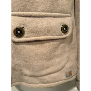 Carhartt For Women Jacket XS Beige‎ Sherpa Collar Y2K Vintage Workwear thumbnail 6