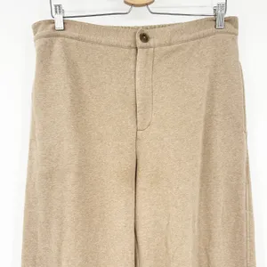 Vince Womens Tan Brushed French Terry Minimalist Straight‎ Leg Pants L thumbnail 3