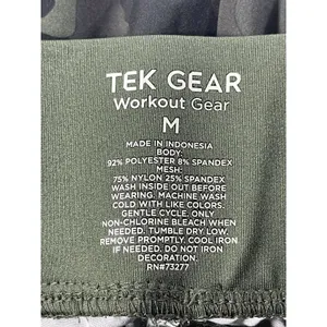 Title: Tek Gear Women’s Camo Running Shorts Size M Green Camouflage Zipper thumbnail 6