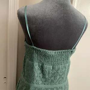 NWT BCBGMAXAZRIA Green Lace Strapless Sheath Dress 12 L Sweetheart Midi Cocktail thumbnail 8