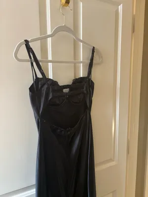 Princess Polly Black Maci Dress with Lace Detail thumbnail 6