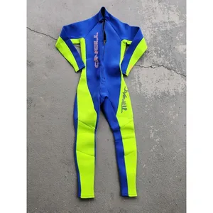 Vintage O'NEILL NEON + Blue 3/2 MM Full Wetsuit Surf Zipper USA Made Sz SMALL thumbnail 14