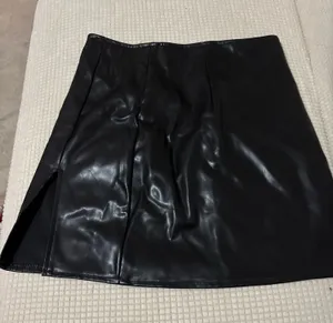 Shein Leather Skirt Black thumbnail 1