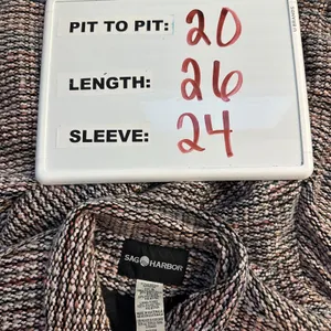 Sag Harbor Multicolor Boucle Full Zip Jacket Blazer Women's Size 8 thumbnail 4