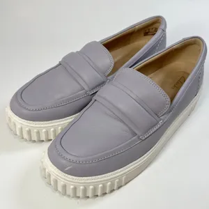 Clarks Women's Lavender Leather Loafers‎ Penny Platform Slip On Size 9.5 W EU 41 thumbnail 4