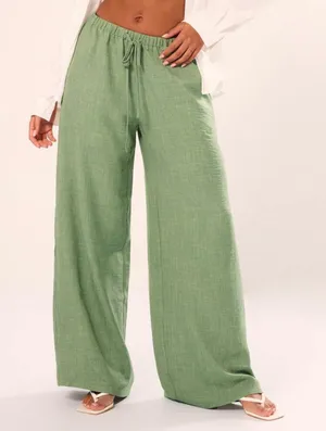 SHEIN linen trousers thumbnail 1