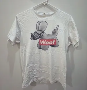 Typographia nwt size medium White "Woof" Graphic Tee - unisex thumbnail 1
