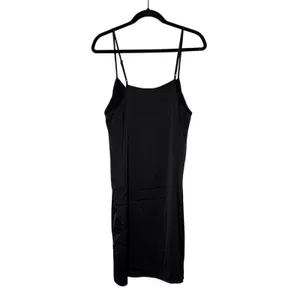 lala. Slip Dress Women L/XL+ Black Excellent Adjustable Spaghetti Straps Cami thumbnail 4
