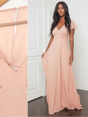 LULU's Chic Bridesmaid Prom Wedding Flowy Romantic Elegant Sexy Maxi Dress thumbnail 3