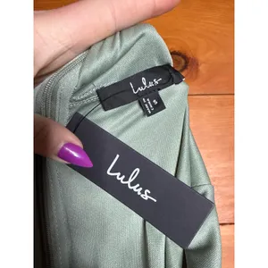 NWT Lulus Promise Of Love Sage Brush Flutter Sleeve Maxi Dress Bridesmaid Size S thumbnail 8