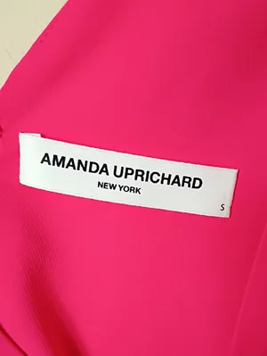 Amanda Uprichard Hot Pink Ruffle Romper Shorts Size Small thumbnail 4