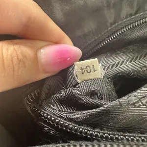 Prada Tessuto Nylon Shoulder Bag Medium Black Leather Strap Italy Logo Hardware thumbnail 5
