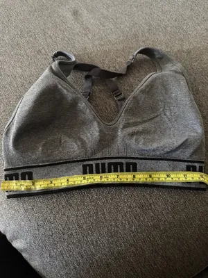 Puma Grey Seamless Racerback Sports Bra thumbnail 9