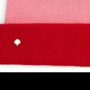 NWT Kate Spade New York color Block beanie pink Red Striped thumbnail 4