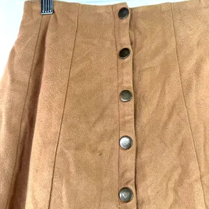 Altar'd State Brown Faux Suede Cassie Mini Button Up Skirt Size XS thumbnail 2