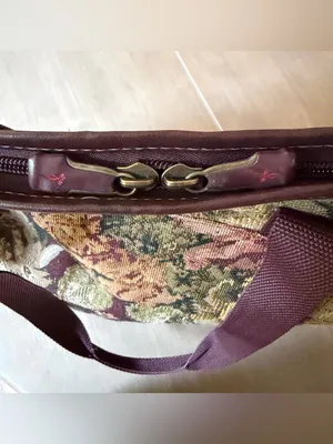 Vintage Ricardo Beverly Hills Floral Tapestry Travel Tote Weekender Carry On thumbnail 9