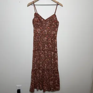 Trixxi Women Forest Fairy Maxi Dress Large Brown Floral Babydoll Cottagecore Boh thumbnail 2