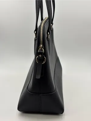 kate spade Cow Leathet‎ Black Dome Classic Satchel /Crossbody with gold hardware thumbnail 4