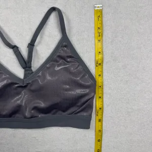 Nike Indy Party Pack Sports Bra Women’s Small Gray Silver Metallic Light Support thumbnail 6