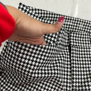Old Navy 8 high rise pixie checkers pants black white FLAWED thumbnail 6