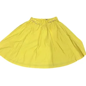 Zara Basic Women's XS Yellow Pleated Knee Length Skirt Casual thumbnail 3