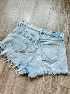 Abercrombie & Fitch The Mom Short Mid Rise Light Wash Distressed Size 27 thumbnail 9