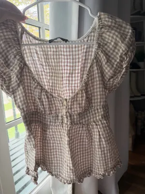 Brandy Melville Babydoll Top Gingham thumbnail 2
