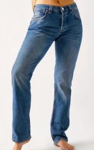 FREE PEOPLE CRVY Siren Low Rise Straight Leg Jeans / Vixen thumbnail 1