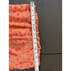 Delia’s Strapless Micro Floral Dress M Orange Blush Tube Mini Y2K Sheer NWT Flaw thumbnail 9