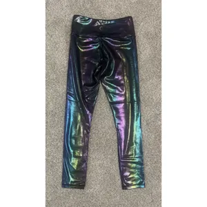 ZYIA Active Unicorn Iridescent Metallic Holographic High Rise Capri Leggings 2 thumbnail 5