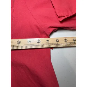 Aura Oversized Shirt Dress Large Rust Red Linen Cotton‎ Pleated Boho Tunic thumbnail 10