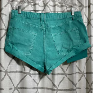 Wild Fable Highest Rise Cheeky Aqua Jean Shorts thumbnail 4