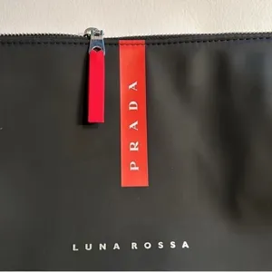 Prada Luna Rossa Unisex Black/Red Pouch thumbnail 13