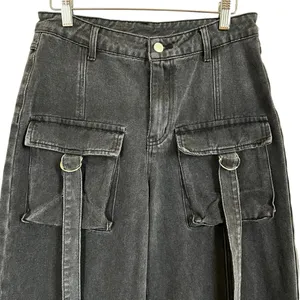 Cider Mid Rise Pocket Wide Leg Cargo Jeans Women’s Size Med thumbnail 4