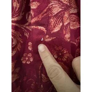 Peruvian Connection Burgundy‎ Floral Damask Pima Cotton Wrap Robe Womens Large thumbnail 4