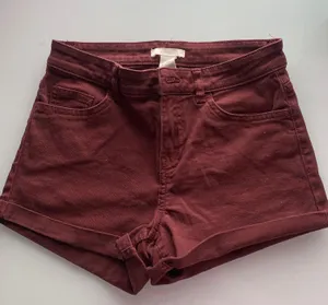 H&M Maroon High Waisted Shorts thumbnail 1