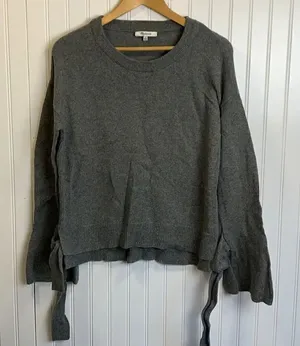 Madewell bell sleeve gray sweater thumbnail 1