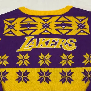 Los Angeles LA Lakers NBA Basketball Ugly Christmas XMAS Party Sweater Women’s M thumbnail 9
