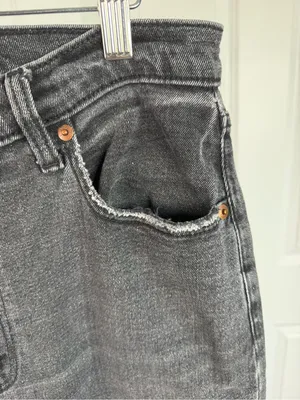 Abercrombie & Fitch Curve Love Ankle Straight Jeans Sz 28/6 Ultra High Rise thumbnail 7