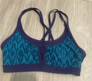 Prana Teal and Navy Sports Bra thumbnail 1