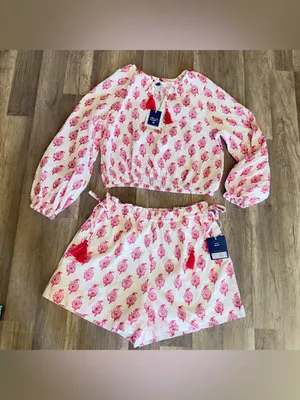 Roller Rabbit x Target Bouquet Side-Tie Beach set Pull-On Shorts & Top thumbnail 6