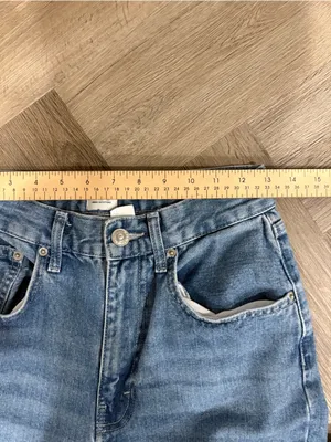 BDG Jeans High Rise Baggy Straight Leg Medium Blue Wash Size 27 thumbnail 6