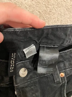 H&M Divided Black Straight Leg Ripped Jeans thumbnail 4