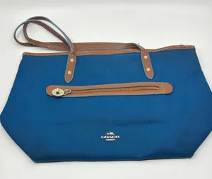 Coach Blue and Tan Tote Bag thumbnail 1