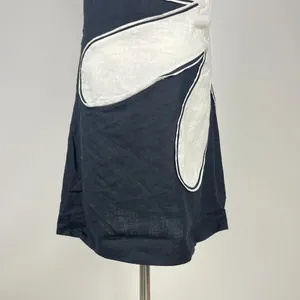 NWOT Farm Rio x Anthropologie One-Shoulder Linen Blend Flower Mini Dress Size M thumbnail 11