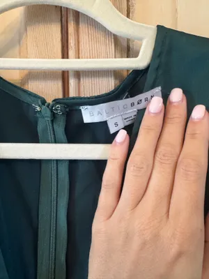 Baltic born green satin pleated dress thumbnail 3
