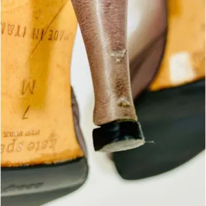 Vintage Kate Spade Crystal Ball Brown Leather Heels size 7 thumbnail 11