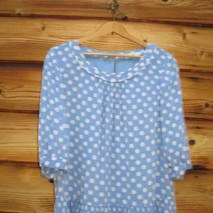 Boden Blue white Dress TALL Long thumbnail 4